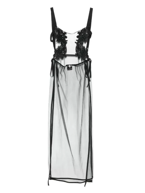 Alchemy vestido largo con diseño traslúcido