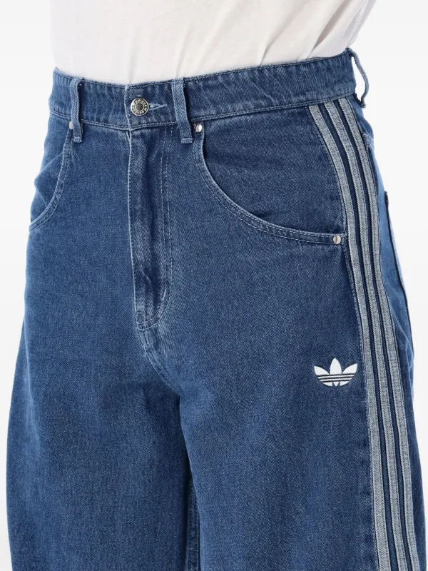 Adidas wide-leg Denim Shorts | Blue | FARFETCH
