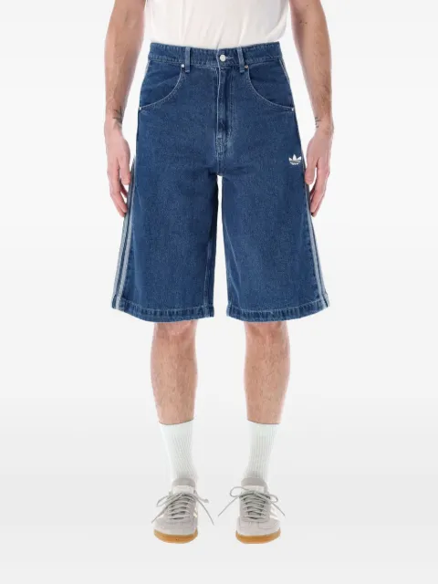 adidas wide-leg denim shorts
