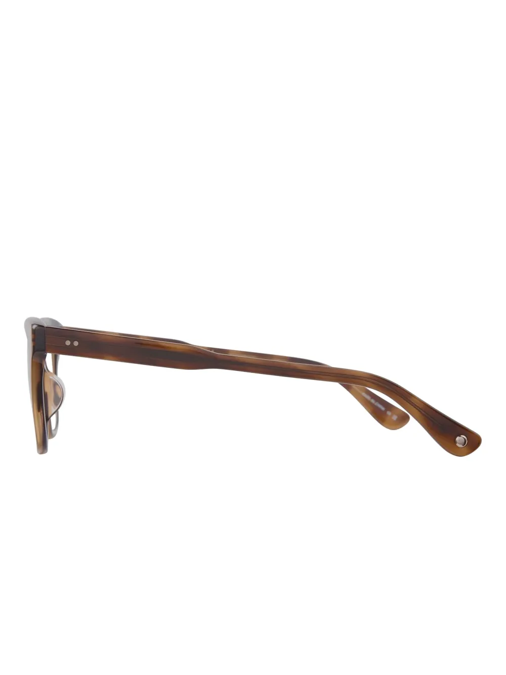 Garrett Leight El Rey bril met schildpadschild-design Bruin