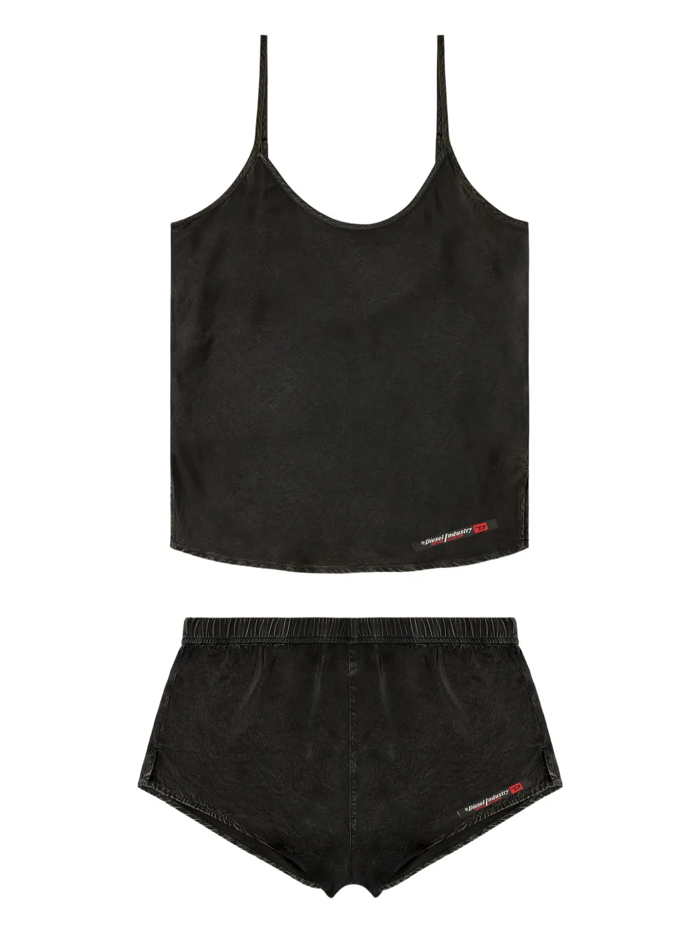 Diesel logo-patch pajama set | Black | Image 1