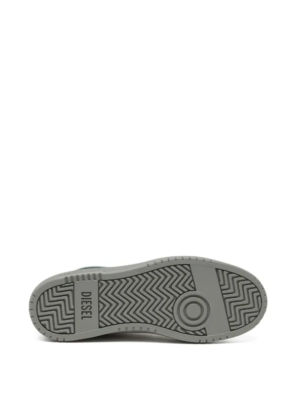 ■DIESEL■S-Oval Skate Low スニーカー Men's S-Oval Skate-Fabric-panelled leather sneakers | Black