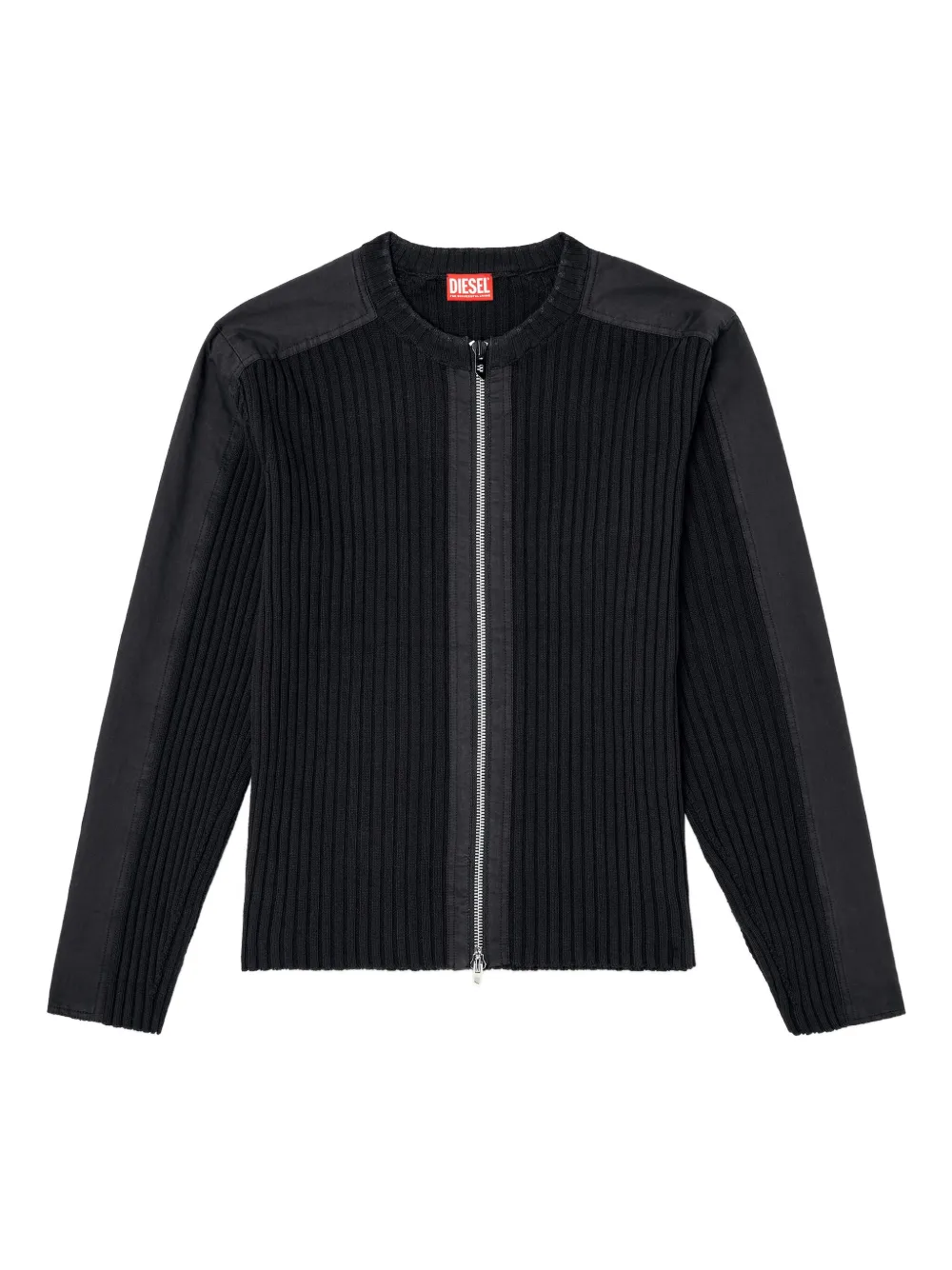 K-Matty ribbed zip-up cardigan