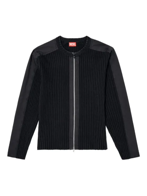 Diesel K-Matty ribbed zip-up cardigan