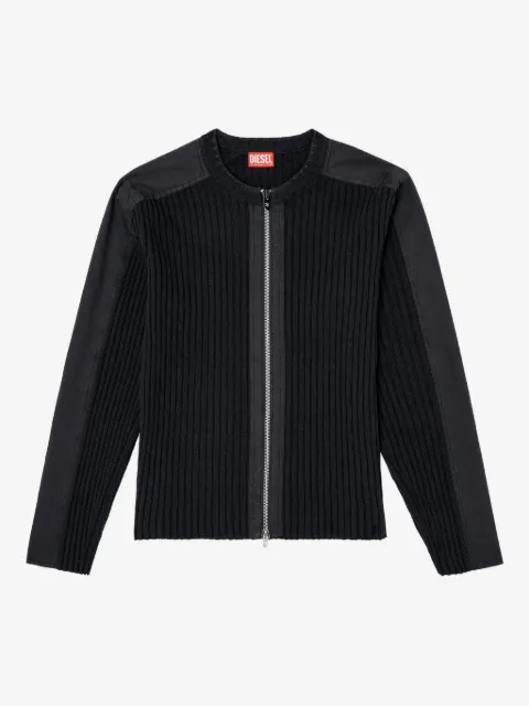 Diesel K-Matty ribbed zip-up cardigan