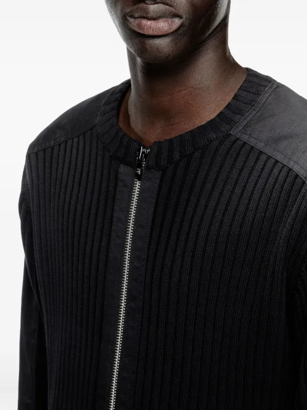 Diesel K-Matty Ribbed zip-up Cardigan | Black | FARFETCH ZA