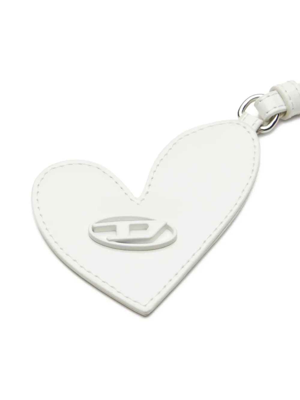 Diesel Hartvormige sleutelhanger Wit