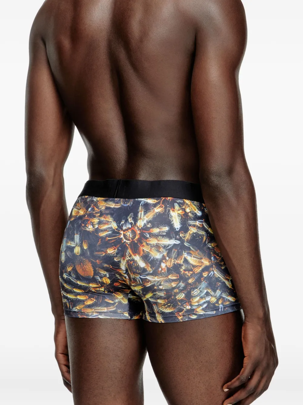 Diesel Damien slip met insectenprint Zwart