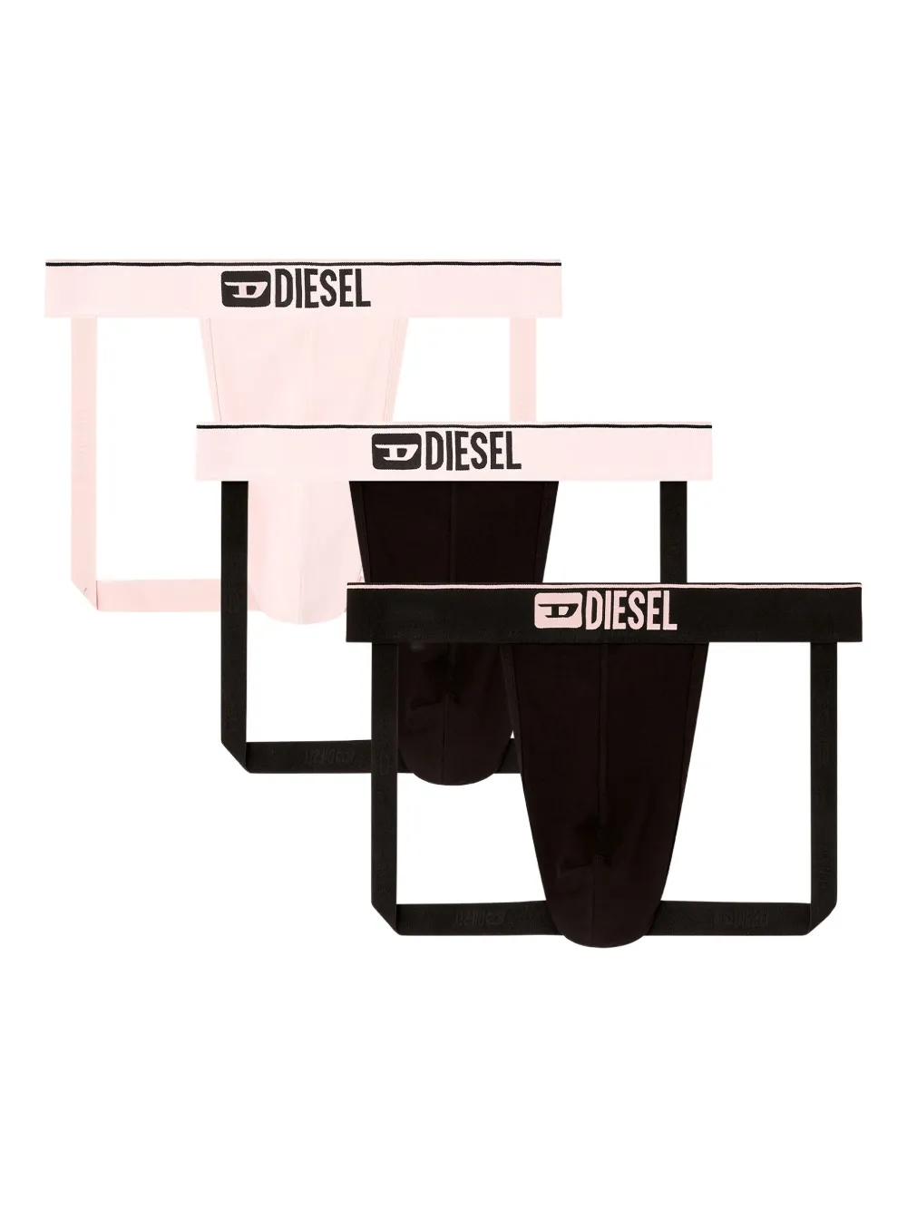 Diesel logo-waistband briefs (pack of three) - ピンク Diesel logo-waistband briefs (pack of three) - ピンク