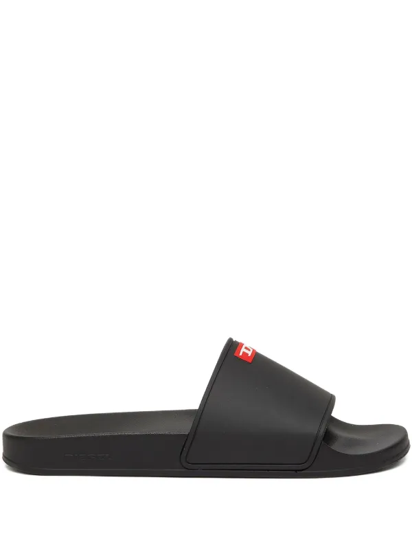 Diesel Sa-Swim フラットサンダル | ブラック | FARFETCH JP