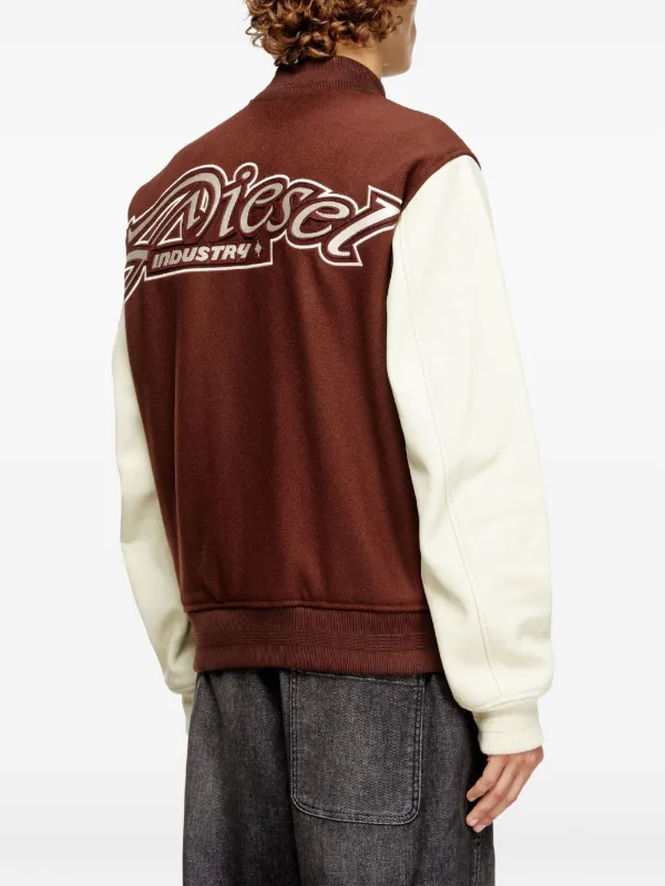Diesel wool-blend Varsity Jacket | Red | FARFETCH