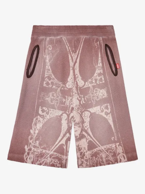 Diesel P-Warky printed shorts