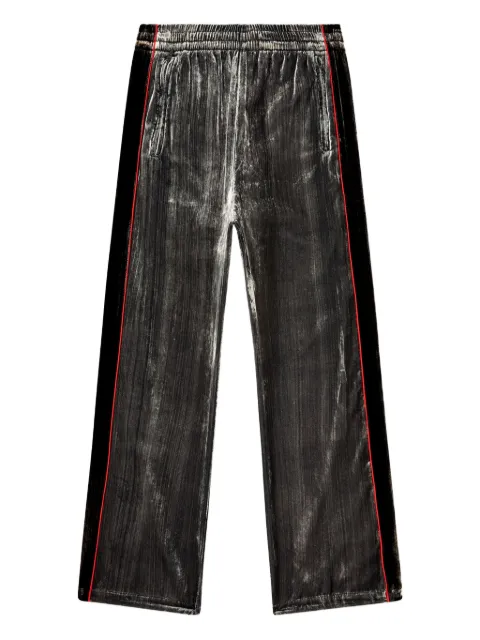 Diesel P-Hay velour side-stripe trousers