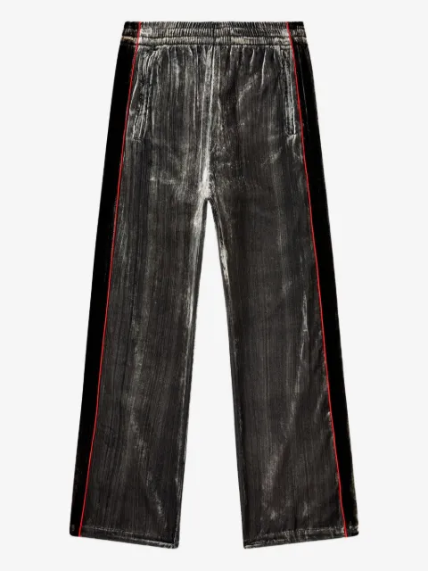 Diesel P-Hay velour side-stripe trousers