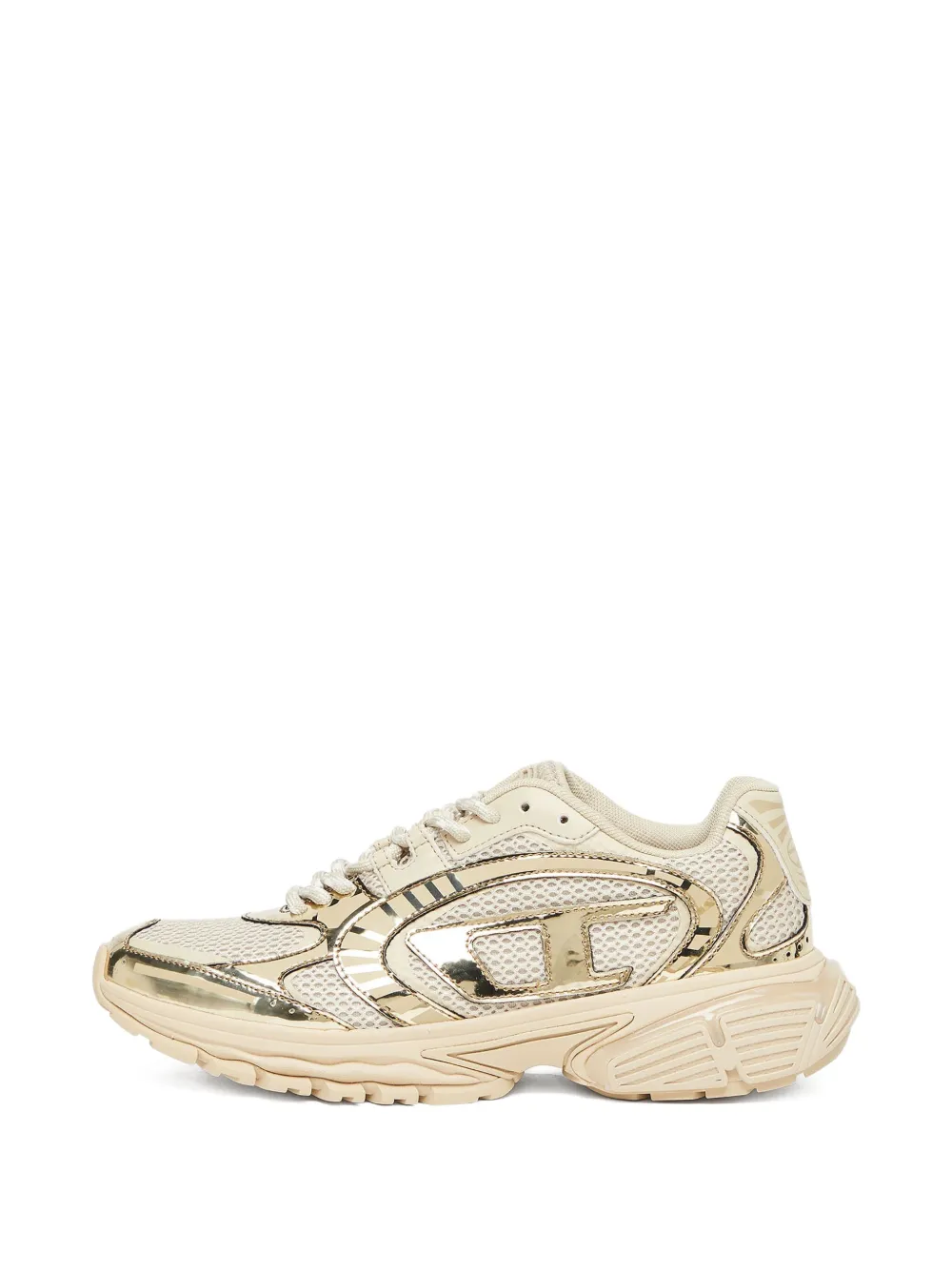 Diesel panelled sneakers Gold