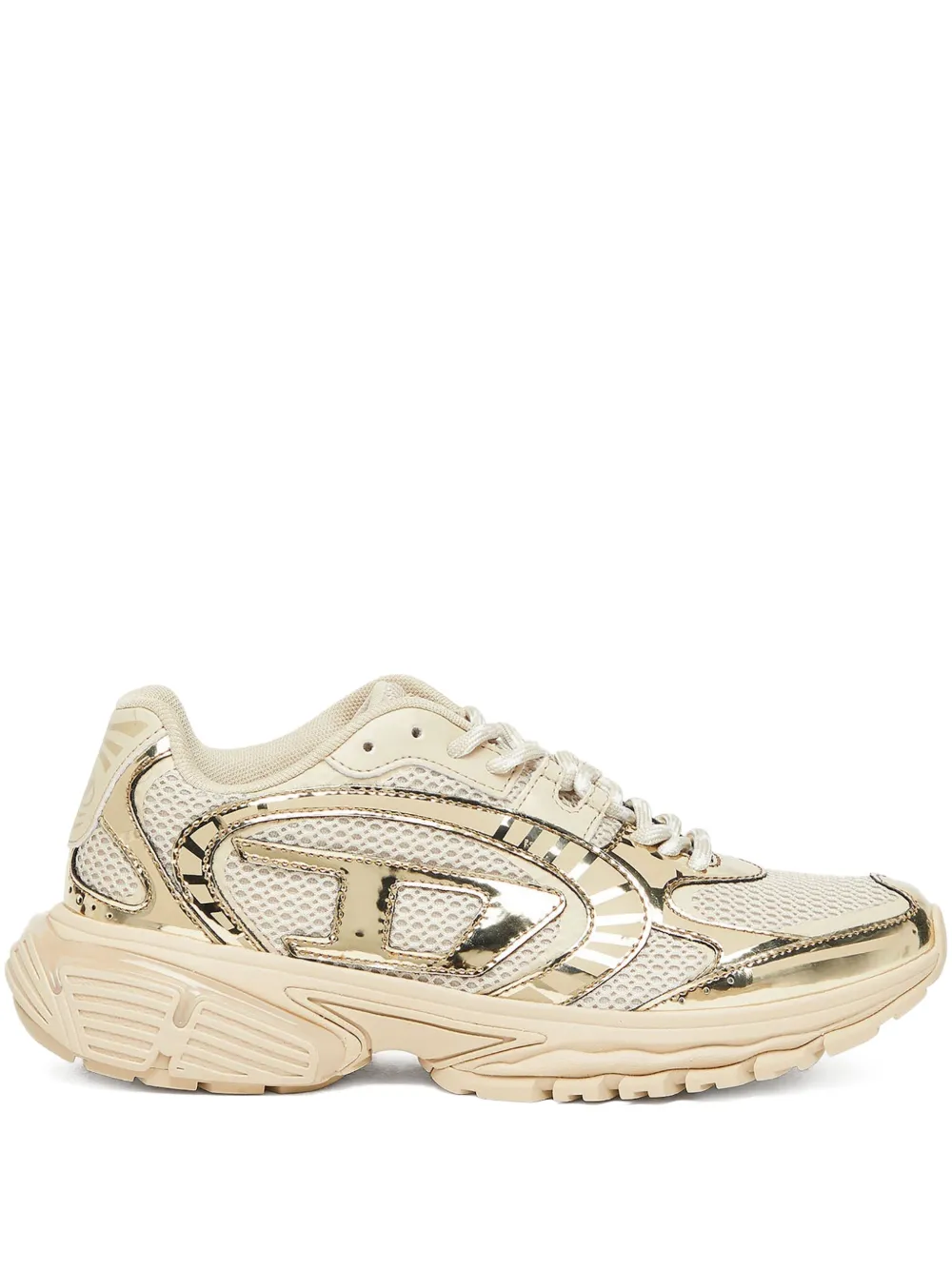 Diesel panelled sneakers Gold