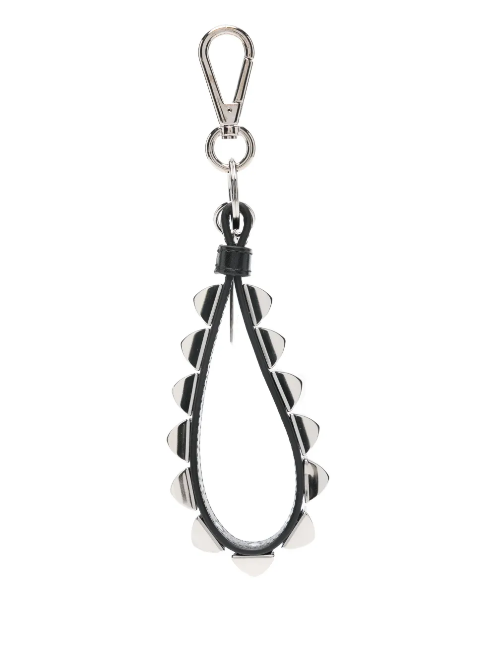 Alexander McQueen stud leather keyring | Black | Image 1