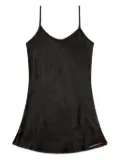 Diesel logo-print slip dress - Black