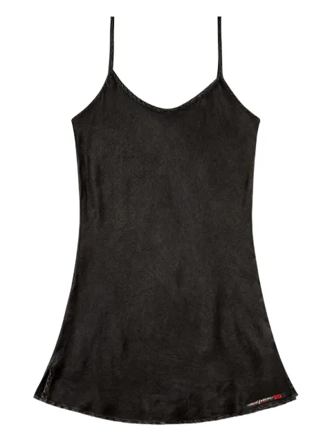 Diesel logo-print slip dress