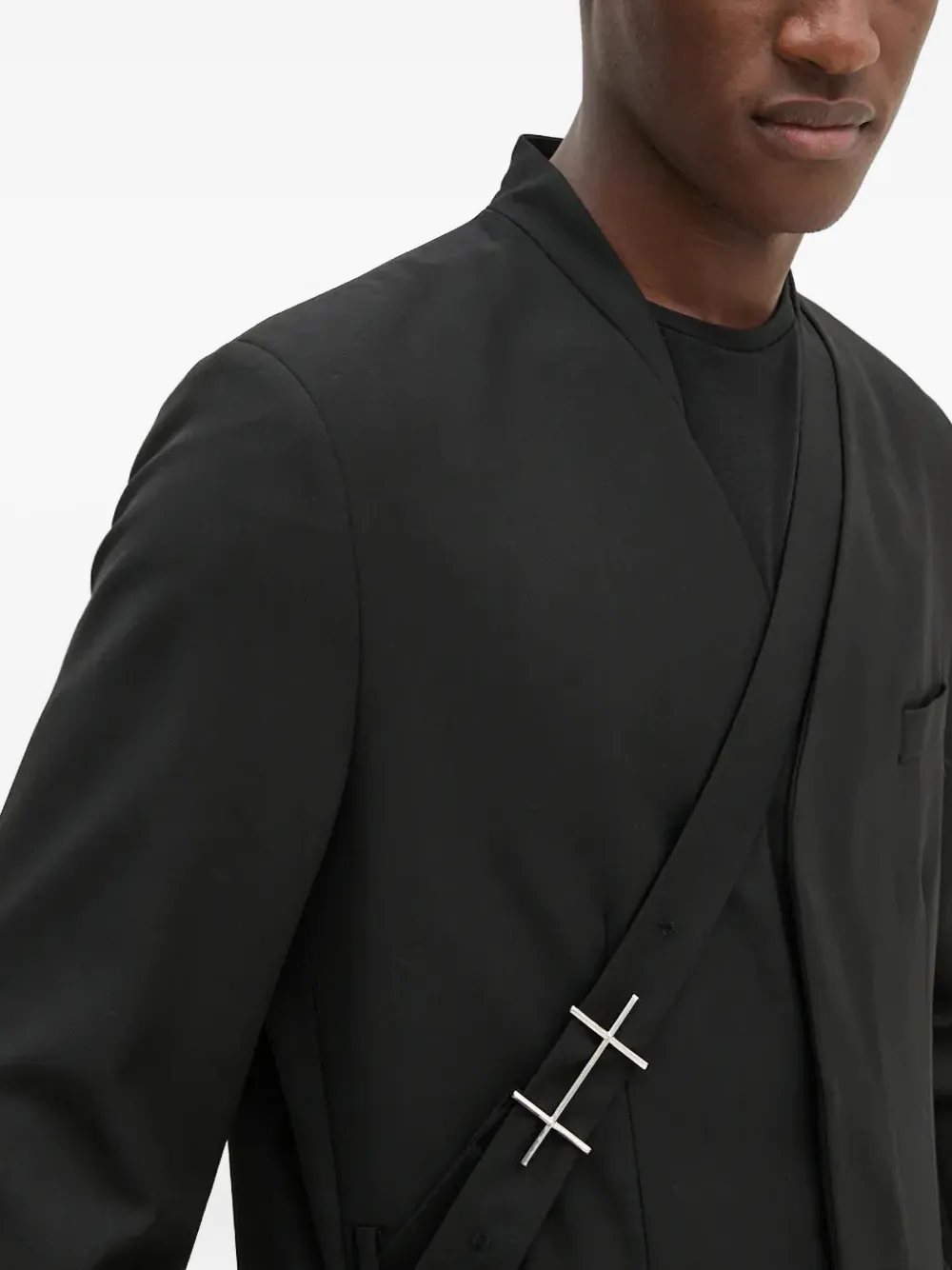 HELIOT EMIL Blazer met gekruist detail Zwart