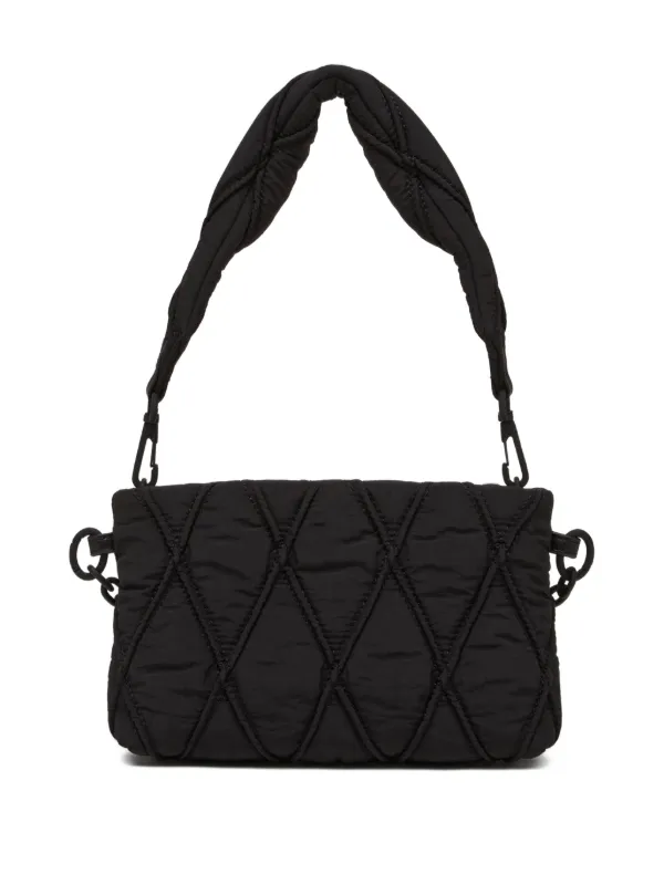 ◆DIESEL◆ Charm D M Shoulder Bag Black X09596P6330T8013 X09 Women's Charm-D Shoulder M bag in quilted Denim | Black | Diesel