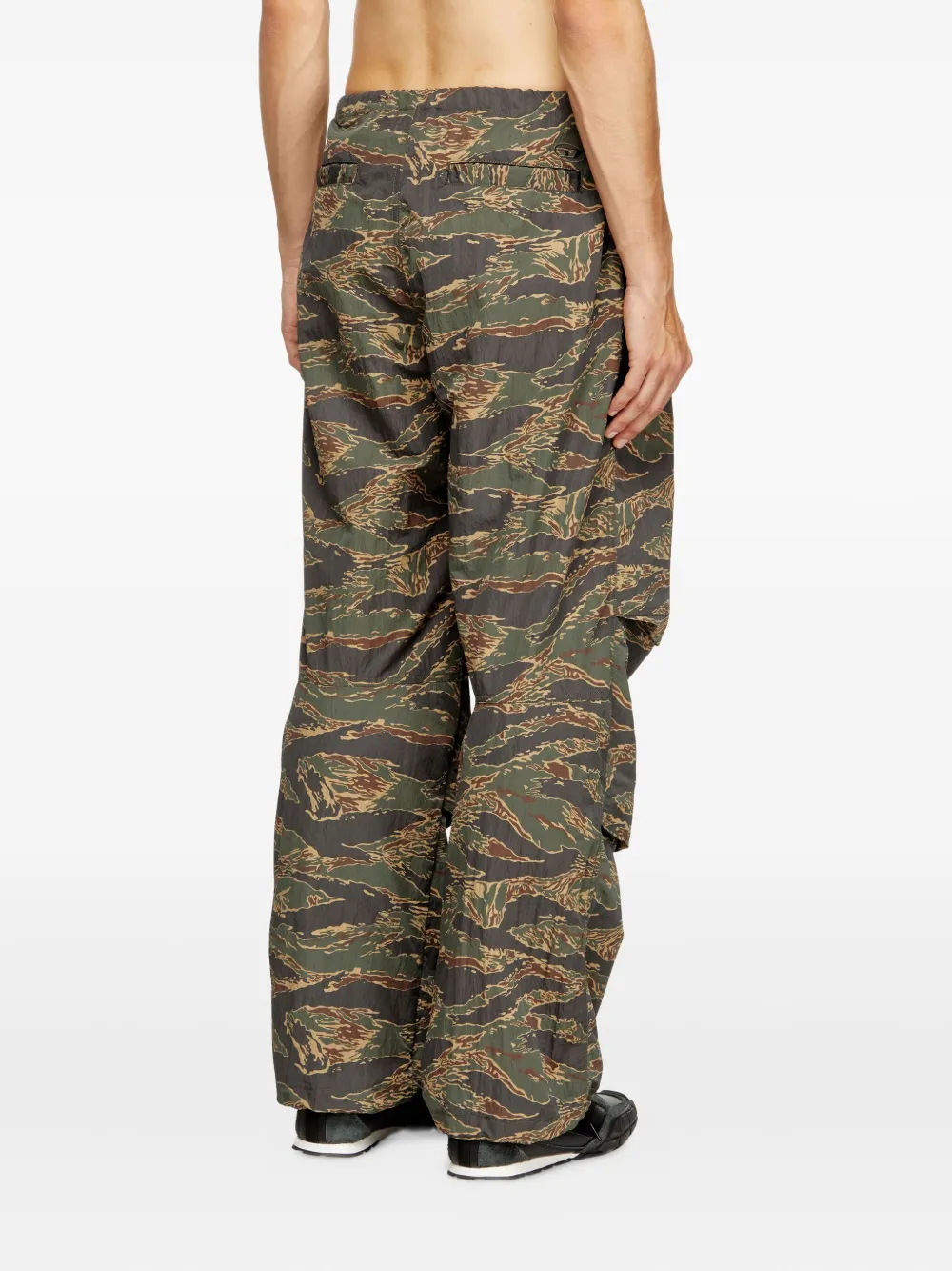 Diesel Broek met grafische print Groen