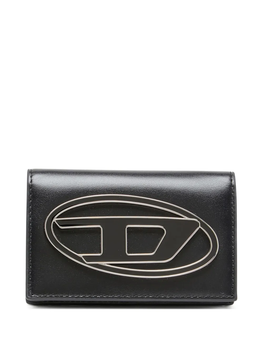 Diesel 1DR pasjeshouder met metallic logo Zwart
