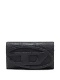 Diesel 1DR logo-plaque glitter wallet - Black