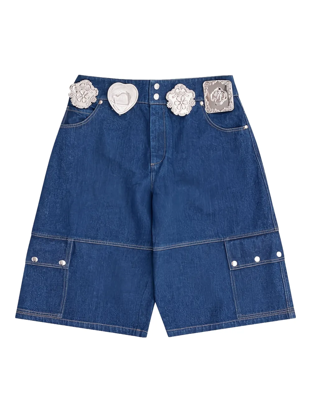Chopova Lowena low-rise denim shorts | Blue | Image 1