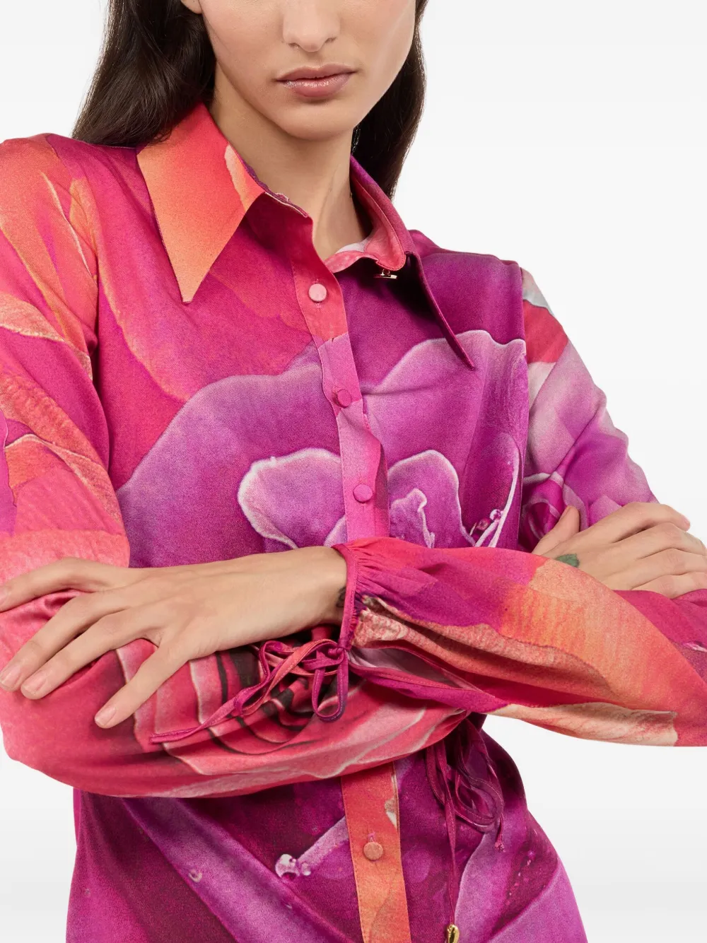 Shop Roberto Cavalli Floral-print Dress