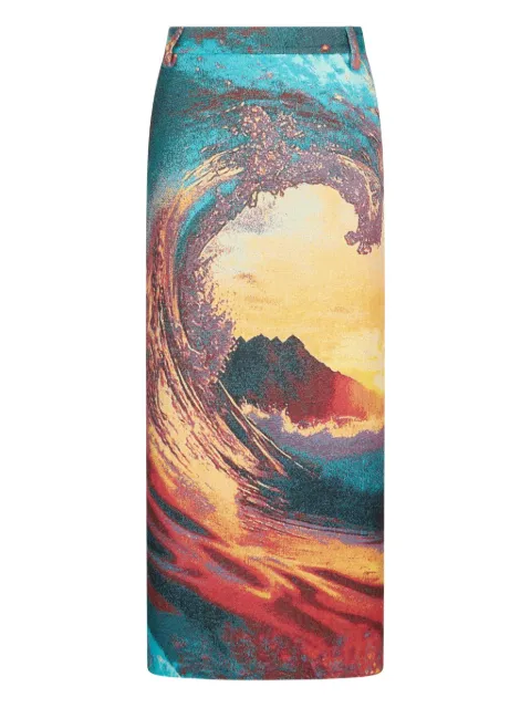 Roberto Cavalli patterned-jacquard skirt
