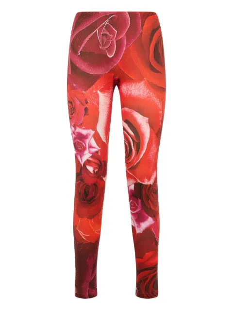Roberto Cavalli Garden Rose-print leggings