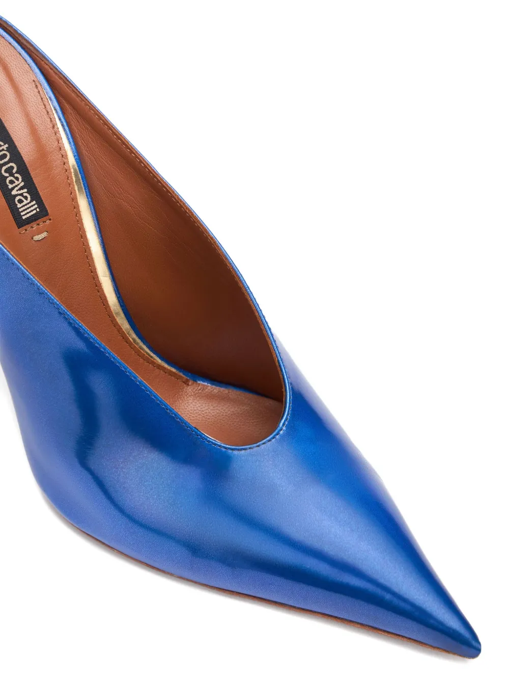 Roberto Cavalli sleek pointed-toe mules Blue
