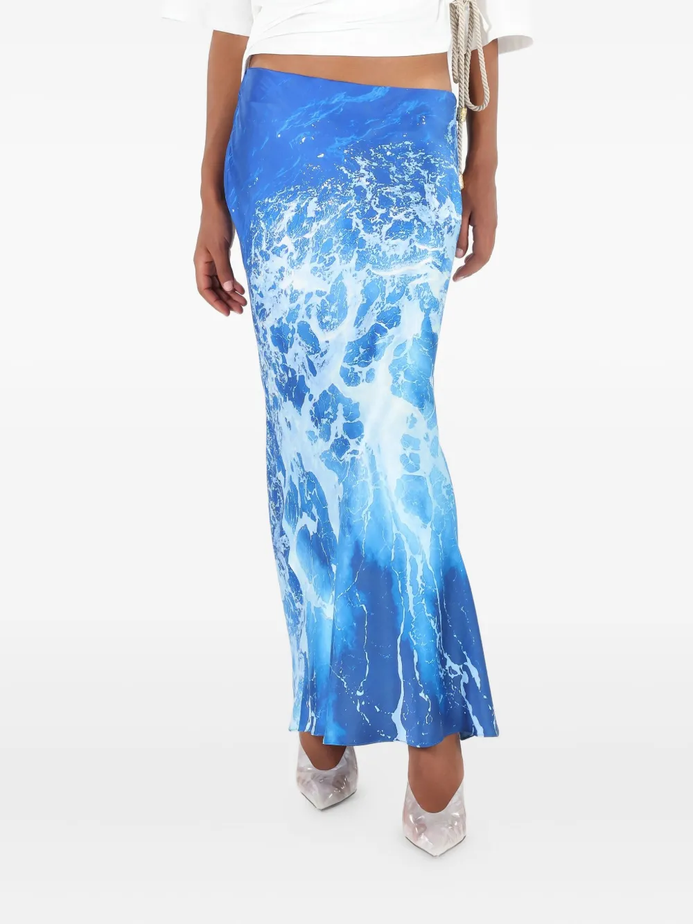 Roberto Cavalli Rok met print Blauw
