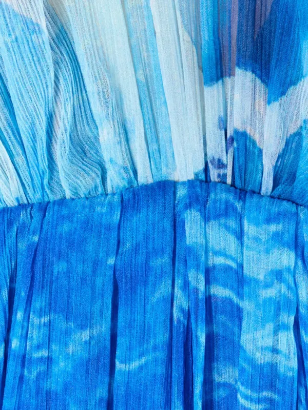 Roberto Cavalli アブストラクトパターン マキシドレス | ブルー