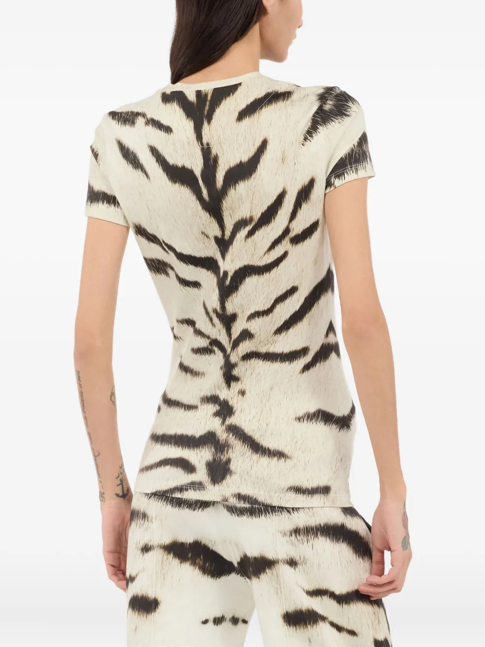 Roberto Cavalli x OGAT Tigresse T-shirt Beige