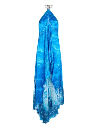 just cavalli blue dress S/S 2006 Roberto Cavalli Midi Dress – villa amour vintage