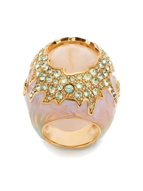 Roberto Cavalli anillo con detalles de cristal