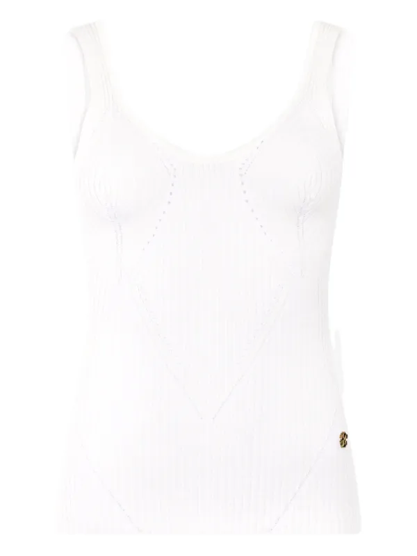 Roberto Cavalli リブニット トップ | ホワイト | FARFETCH JP