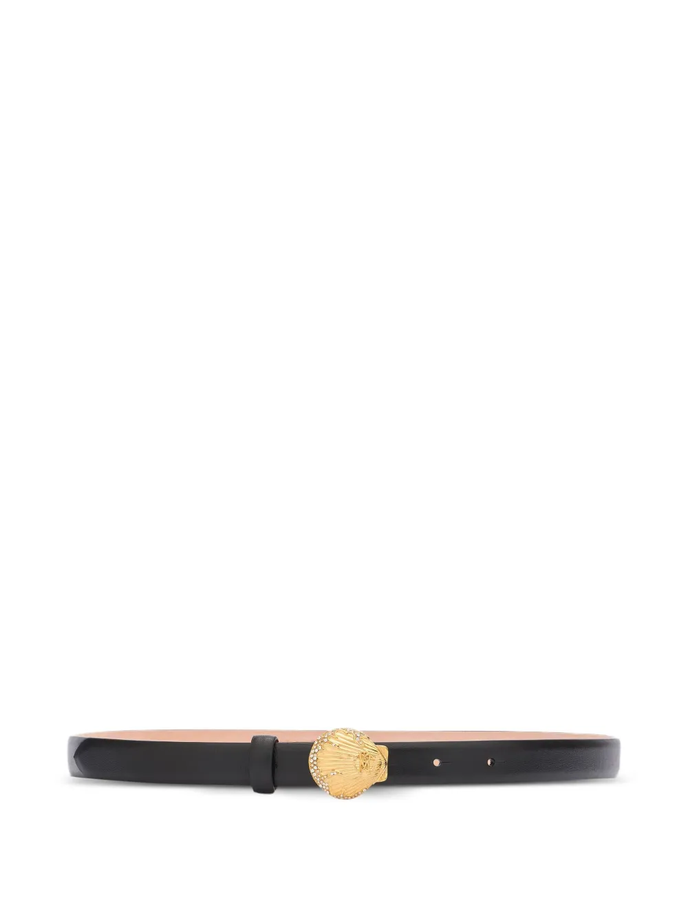 Roberto Cavalli Riem met goudkleurige shell gesp Zwart