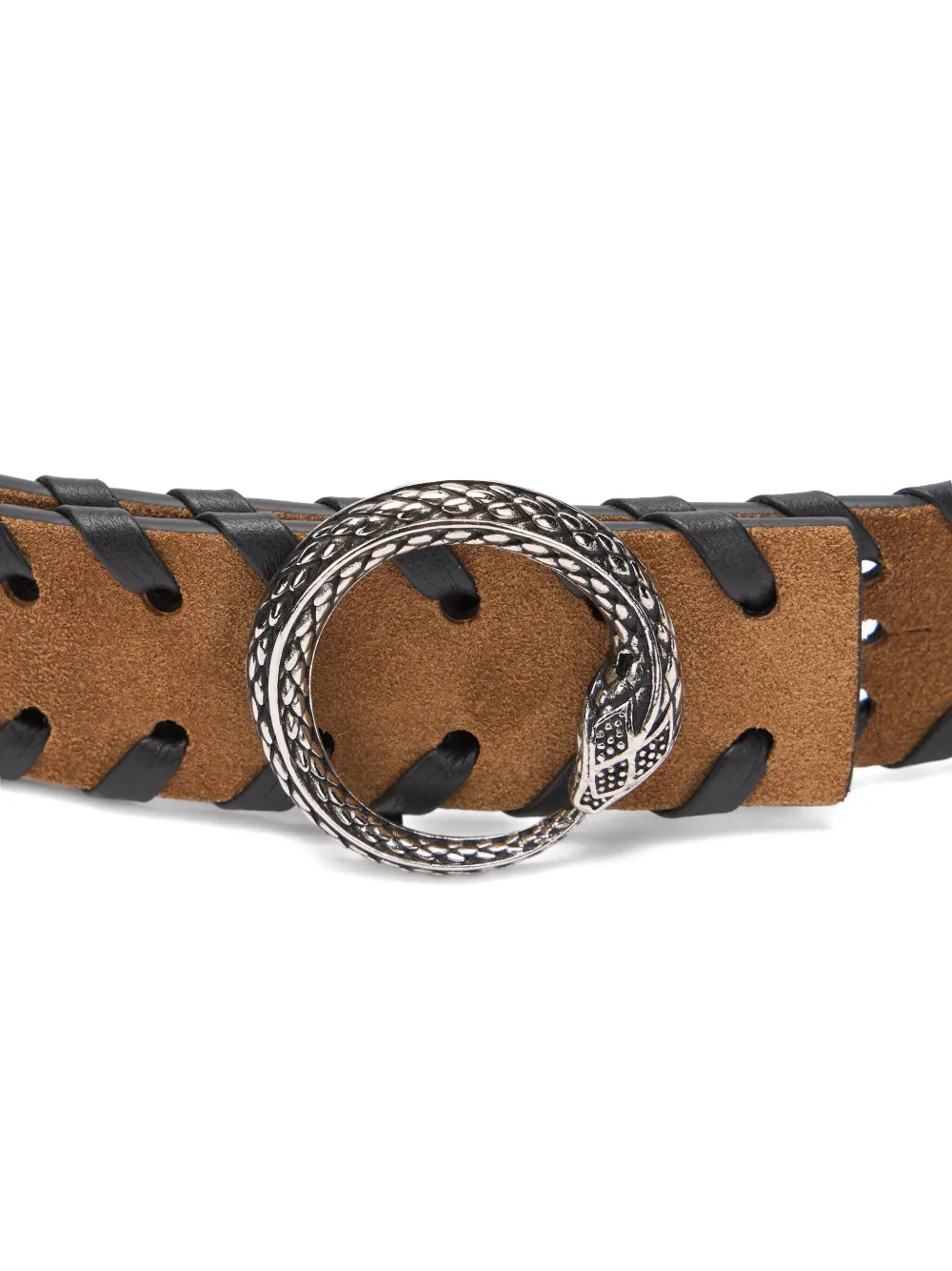 Roberto Cavalli Riem met geweven detail Bruin