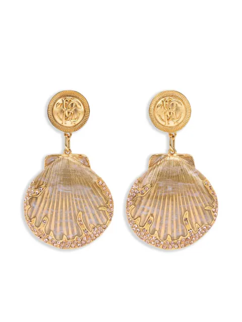 Roberto Cavalli shell drop earrings
