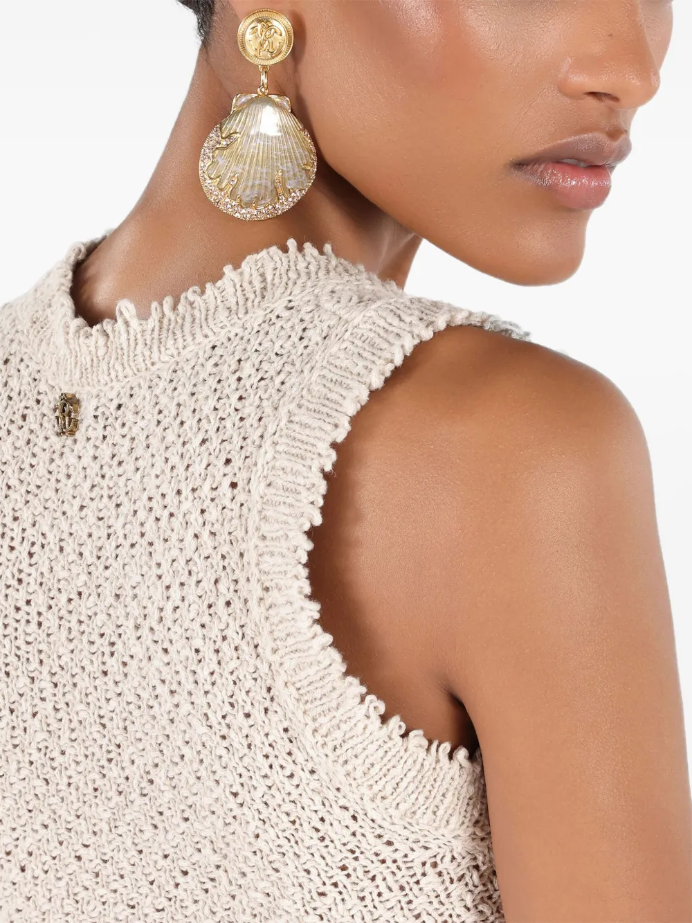 Roberto Cavalli Oorbellen met schelp - Goud