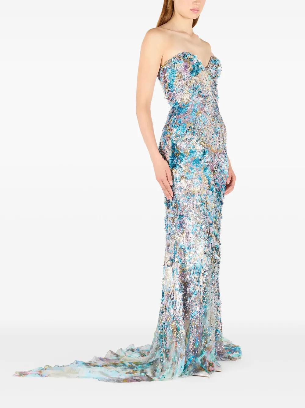 ROBERTO CAVALLI SEQUINNED MAXI DRESS