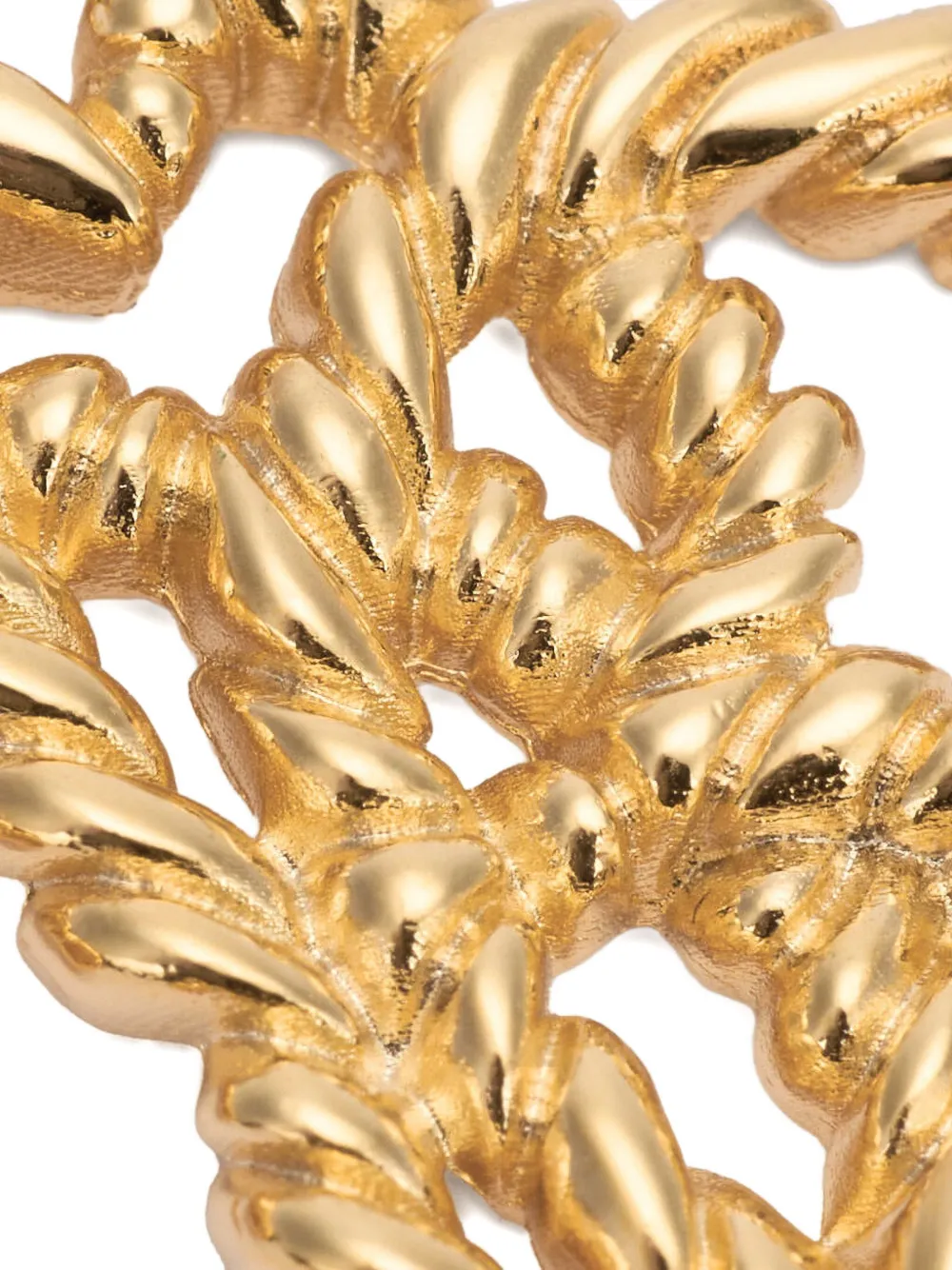 Roberto Cavalli Braided Logo Drop Earrings In Gold