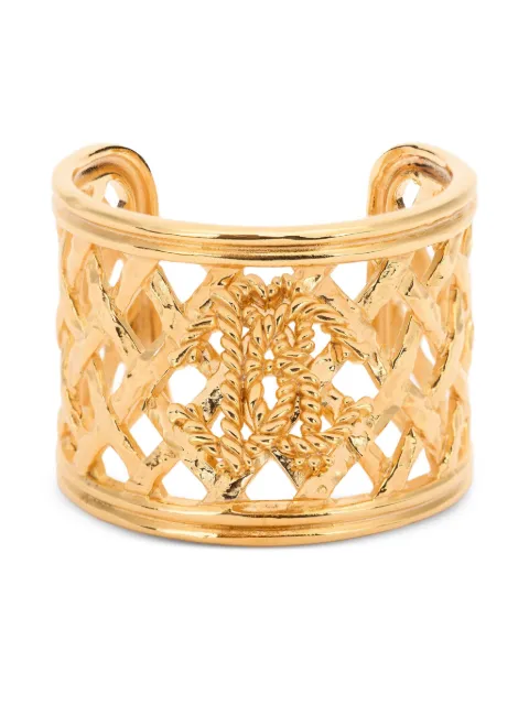 Roberto Cavalli brazalete con placa del logo