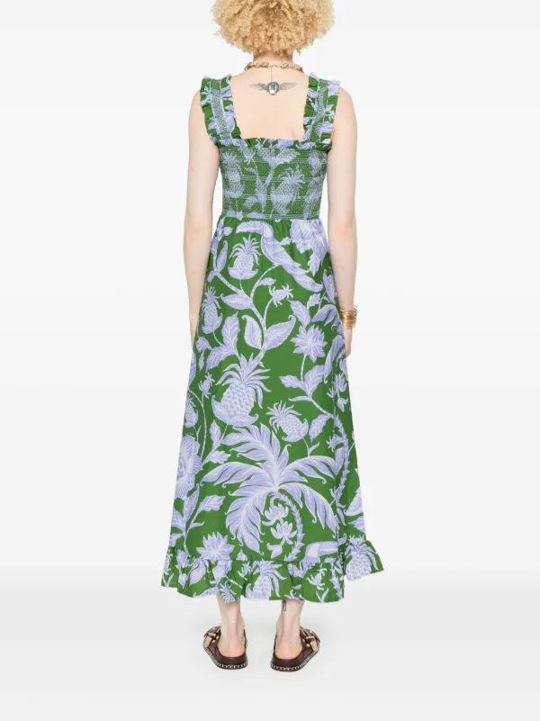 FARM Rio Tropical Swing Midi Dress | Green