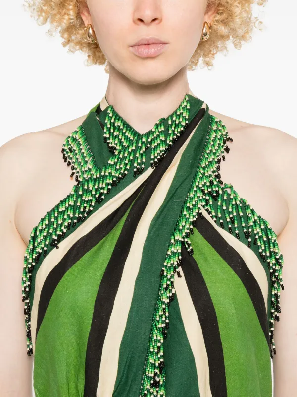 farm rio toucan tree green dress Maxi | SUBCLASS::WRAP