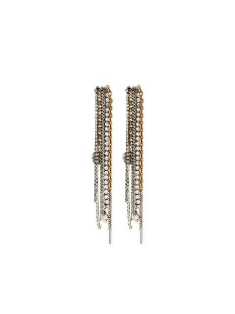 Alexander McQueen crystal-chain earrings