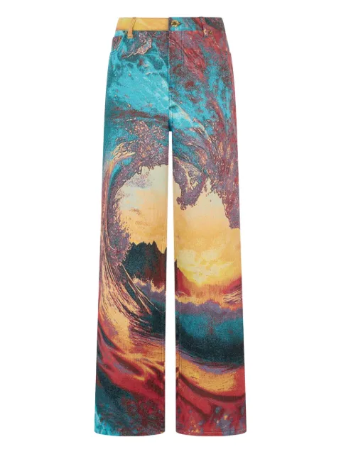 Roberto Cavalli pantalones con motivo en jacquard